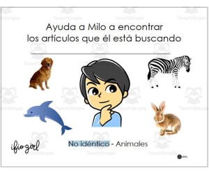 SPANISH VERSION - sort non identical animals