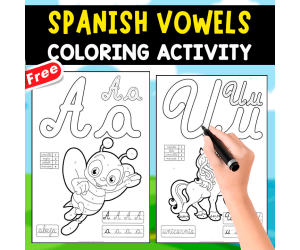 SPANISH VOWELS | FREE POSTERS FOR COLORING