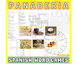 Spanish Word Games | Crossword Wordsearch Anagram | BAKERY