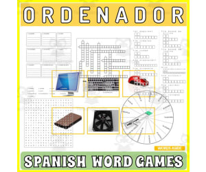 Spanish Word Games | Crossword Wordsearch Anagram | COMPUTER