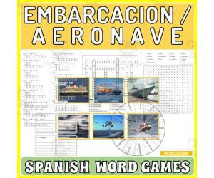 Spanish Word Games | Crossword Wordsearch Anagram | CRAFTS