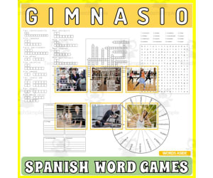Spanish Word Games | Crossword Wordsearch Anagram | GYM
