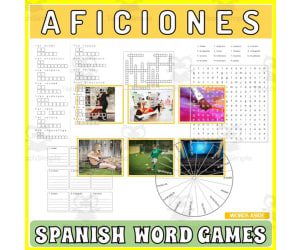 Spanish Word Games | Crossword Wordsearch Anagram | HOBBIES