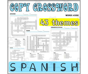 Spanish Word Games with Puzzles Crossword Themes