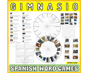 Spanish Word Puzzles Crossword Wordsearch Anagram GYM
