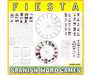 Spanish Word Puzzles Crossword Wordsearch Anagram PARTY