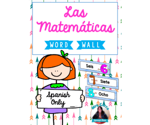Spanish Word Wall Cards - Las Matemáticas