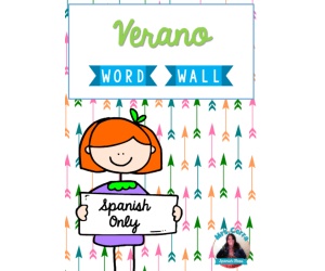 Spanish Word Wall Cards - Verano