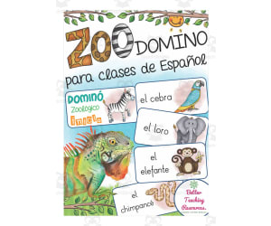 Spanish: Zoo Animals Domino Game | Vocabulary Practice Activity