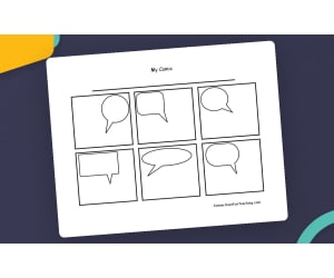 Speech Bubbles Comic Strip – Story Writing Worksheet