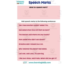 Speech Marks Activity