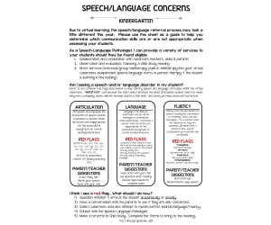 Speech/Language Red Flag Handout