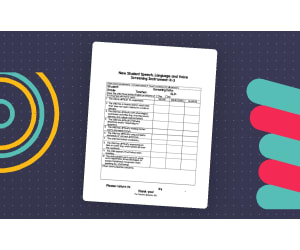 Speech & Language Screening Tool – Pre-K to Grade 5