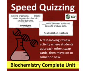Speed Quizzing – Biochemistry Complete Unit