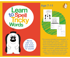 Spell Tricky Words with 'any' and 'every' And Middle ‘ai’ Sounds - part 1 (7-11 years)