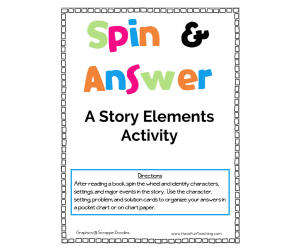 Spin and Answer Story Elements Activity