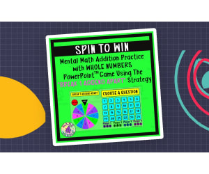 Spin To Win - Break 1 Addend Apart Whole Number Mental Math Game (+)