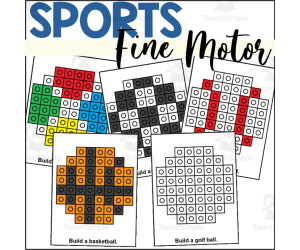 Sports Fine Motor Activity with Connecting Cubes
