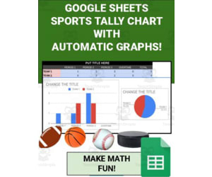 Sports Tally Chart with Automatic Graphs (Editable in Google Sheets)