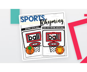 Sports Themed Rhyming Words