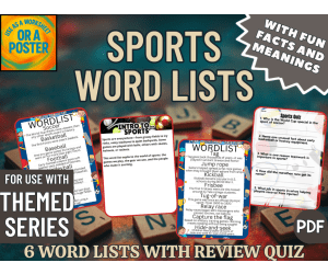 Sports Word List Posters (PDF)
