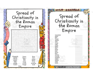 Spread of Christianity in the Roman Empire word search & scramble