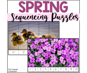 Spring Alphabet and Number Sequencing Puzzles