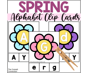 Spring Alphabet Clip Cards