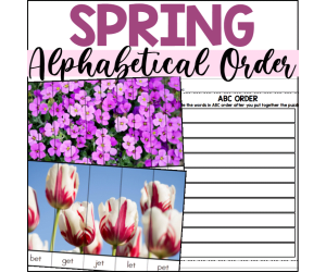 Spring Alphabetical Order Puzzles