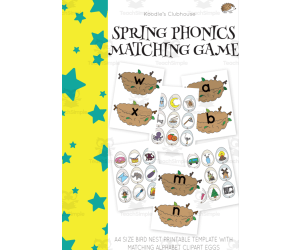 Spring Bird Nest Phonics Matching Game