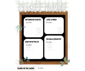 Spring Class Newsletters Template