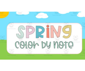 Spring Color by Code Music Game
