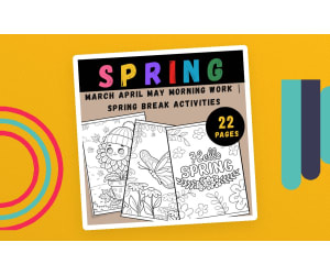 Spring Coloring Pages Pack: 22 Fun Springtime Activity Sheets for Kids
