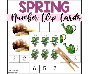 Spring Counting to 10 Clip Cards