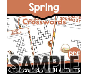 Spring Crosswords: 1 Page Sample (PDF)