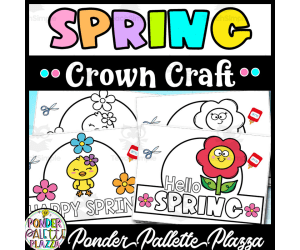 Spring Crown Craft - Color, Cut and Glue
