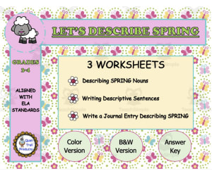 Spring Descriptive Writing Activities