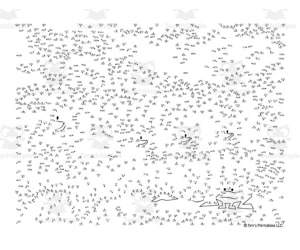 Spring Ducklings Extreme Difficulty Dot-to-Dot / Connect the Dots PDF