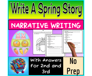 Spring, Easter, & Fall Narrative Story Writing & Grammar for 2nd & 3rd