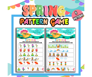 Spring Easter Finish the Pattern Worksheets Activity Puzzles for Pre a