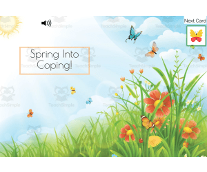 Spring Into Coping! (An SEL Boom deck about coping skills with AUDIO)