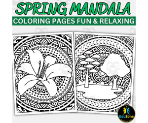 Spring Mandala Coloring Pages: Relaxing & Printable - Spring Fun