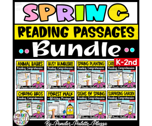 Spring Reading Comprehension Passages + Answers | K-2nd