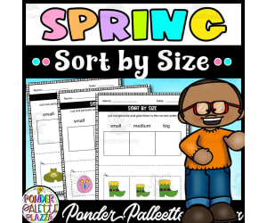 Spring Sort by Size Activity  - Cut and Glue