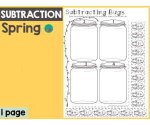 Spring Subtraction 1-10