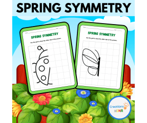 Spring Symmetry Worksheets.