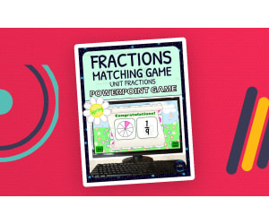 Spring Unit Fractions Matching Game Activity - Digital - Fraction Circles and Symbols
