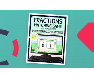 Spring Unit Fractions Matching Game Activity - Digital - Fraction Symbols