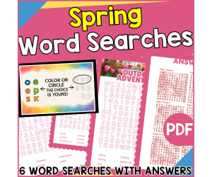 Spring Word Searches (PDF)