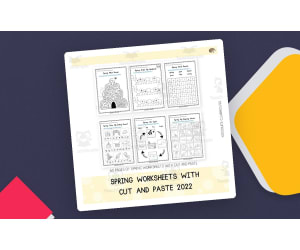 Spring Worksheets – Cut and Paste Activity Set